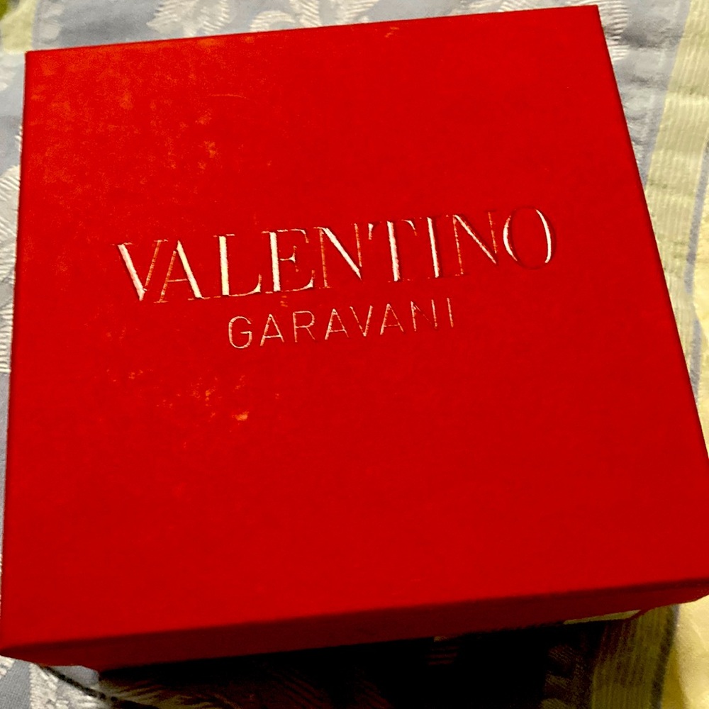 VALENTINO 80 inches black and red belt